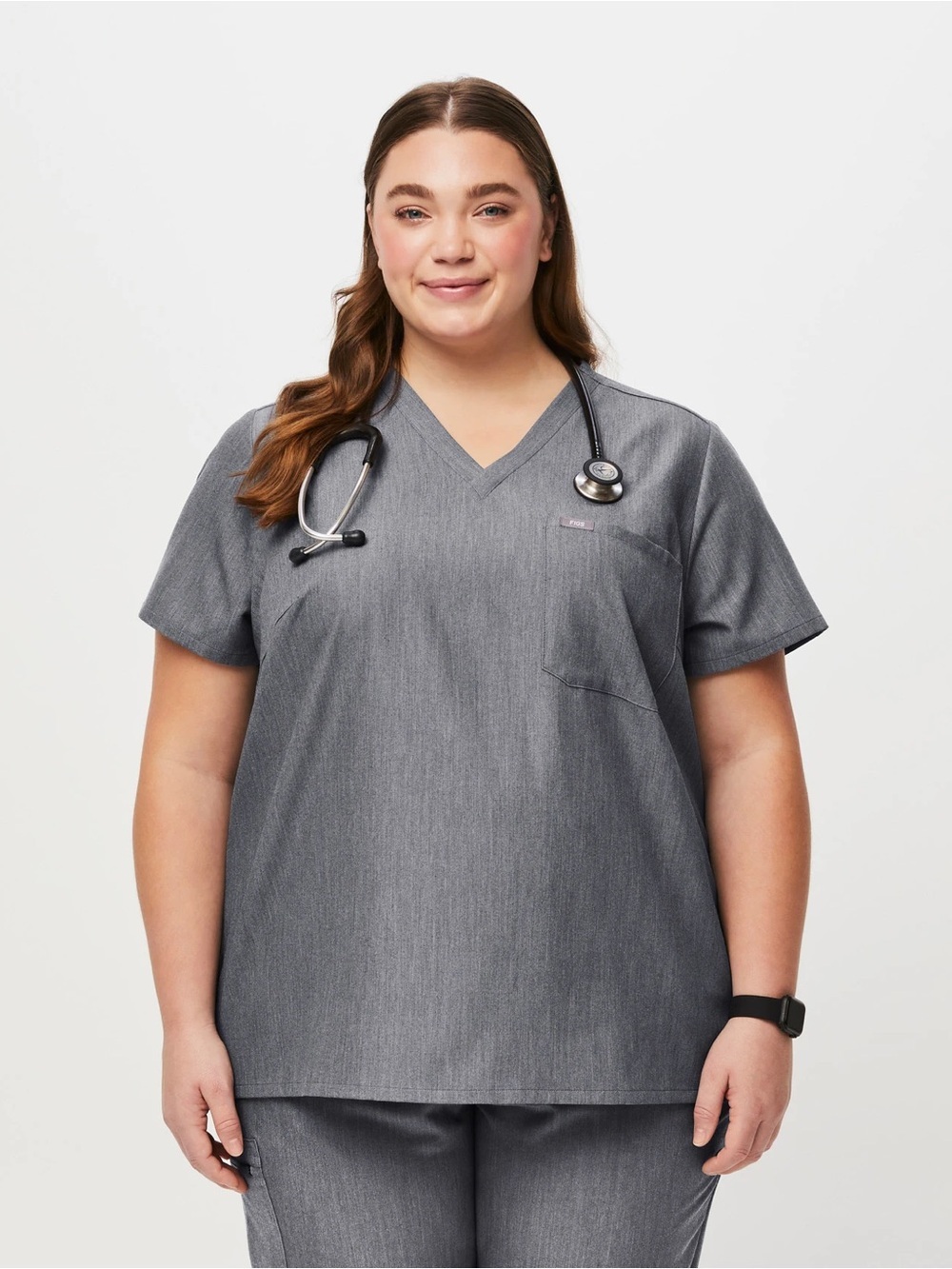FIGS Catarina One-Pocket Scrub Top Graphite Women’s Size 3XL